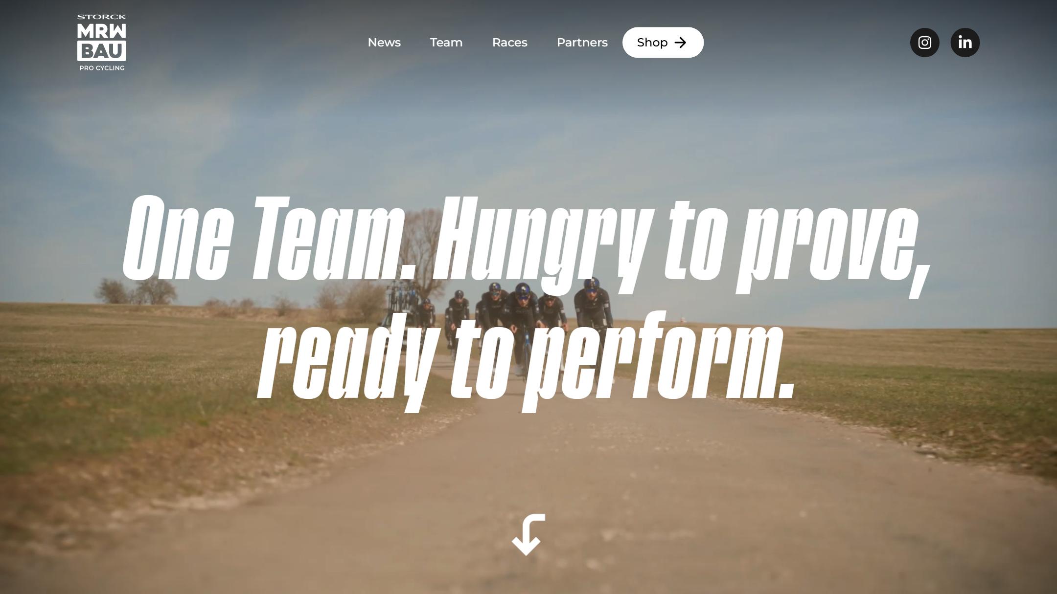 Startseite des Team Storck MRW Bau